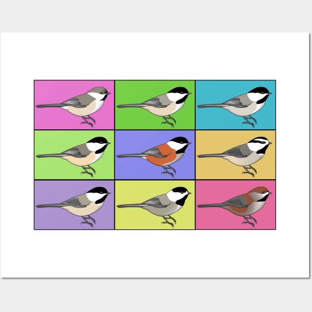 Warhol Birds - Chickadee Wall Art by Feathered Focus